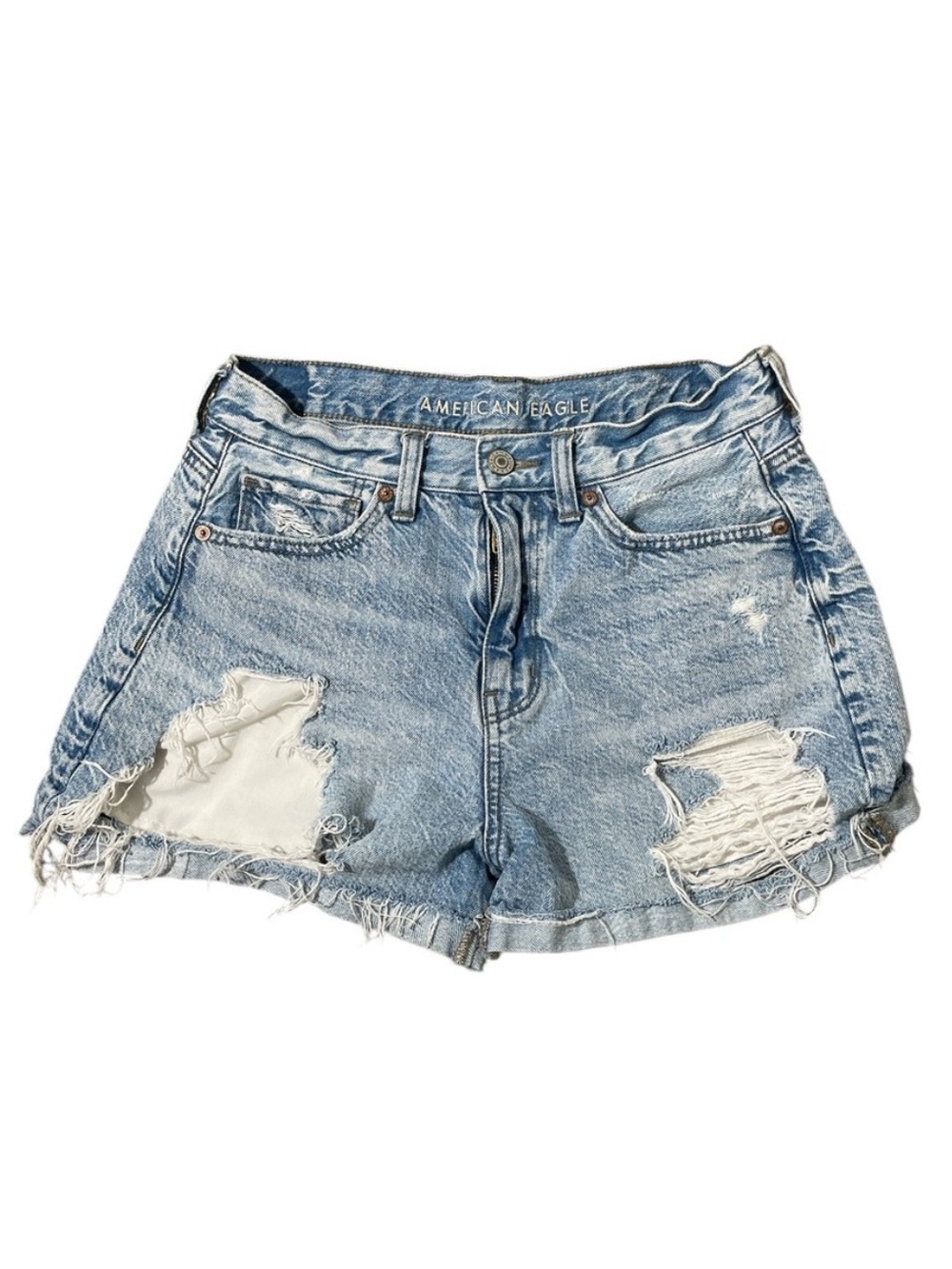 D4- Women’s size 4 - Small - Mom Shorts - Distressed jean American Eagle Shorts